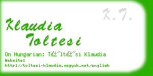 klaudia toltesi business card